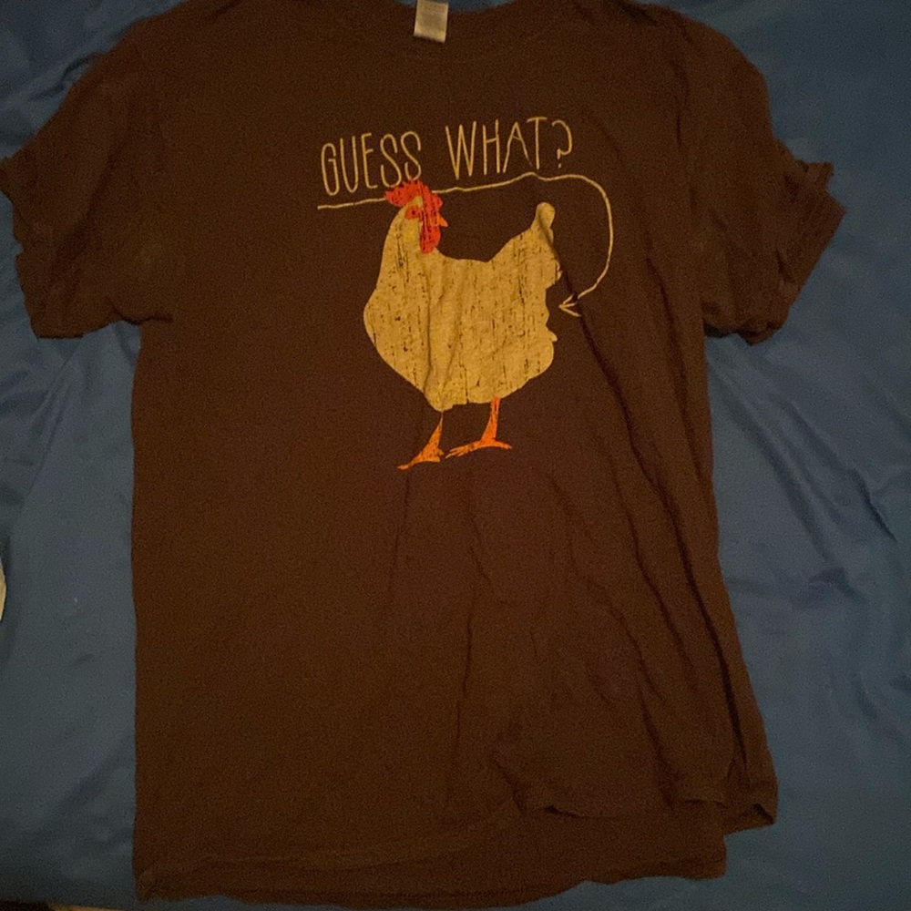Guess What? Chicken Butt | Large Short Sleeve T-Shirt
